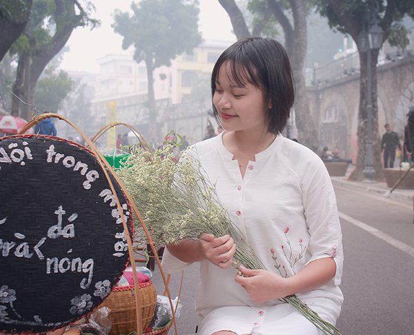 Phung Hung fresco street in the atmosphere of Tet