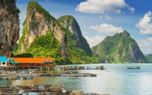 Limestone Cliffs in Phang Nga Bay