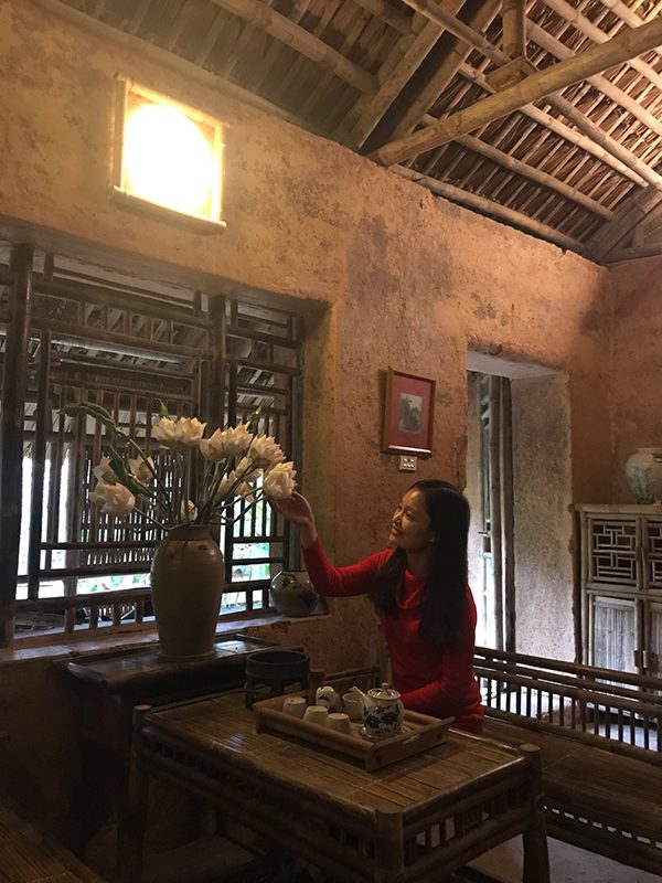 maison ancienne avec la fleur de lotus