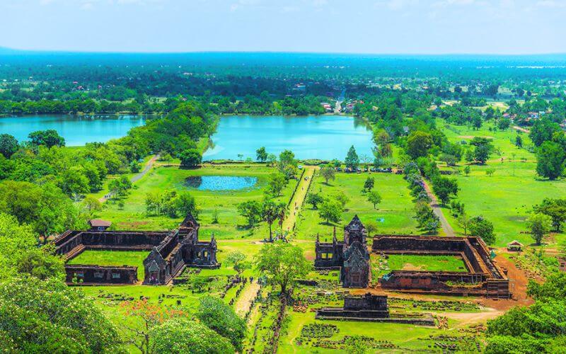 Wat Phou Complex from Above